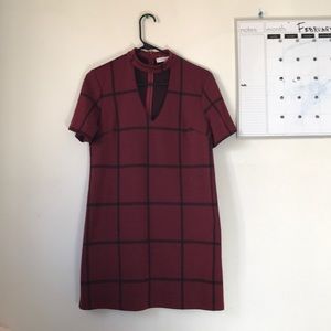 Red and Black Plaid Dress